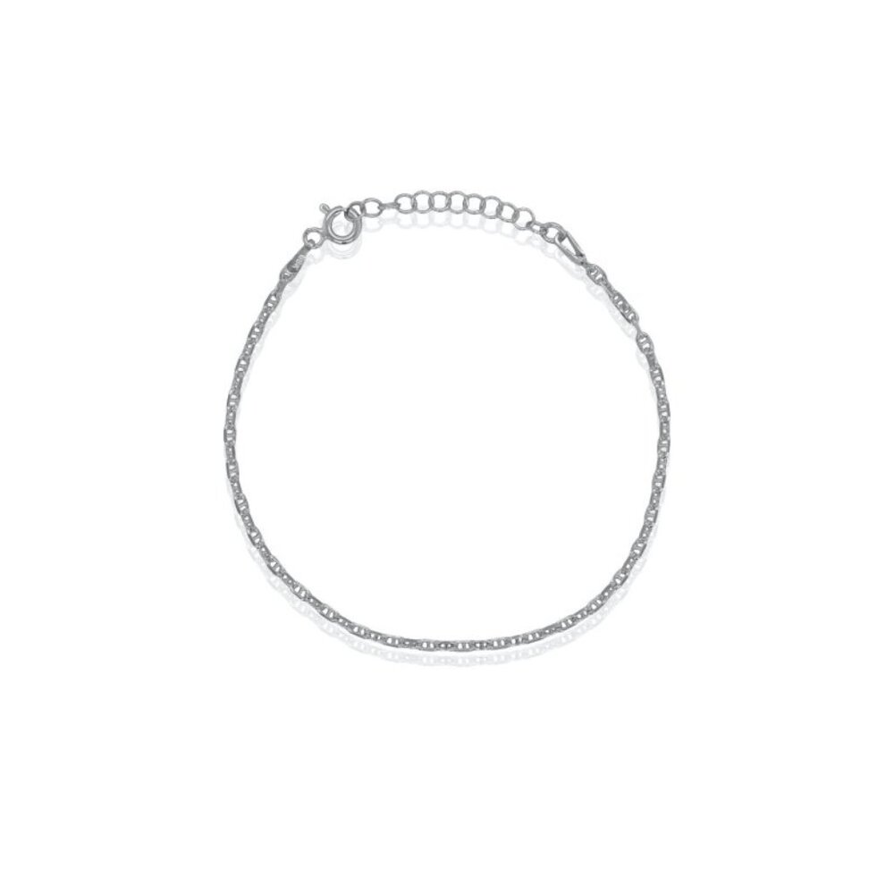 NWT Alanis Rolo Marina DC Link Bracelet // Italian Sterling Silver